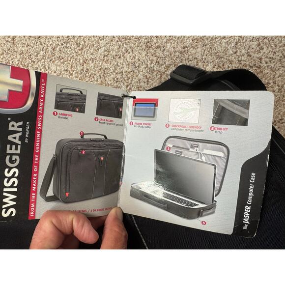 SWISSGEAR JASPER Messenger Laptop bag,  Lots of pockets! NWT! - Picture 8 of 15